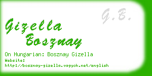 gizella bosznay business card